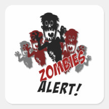 Zombies Alert Sticker