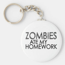 Zombies at my Homework Key Chains