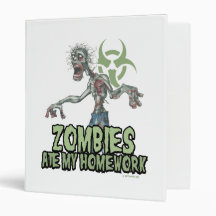 Zombies Ate My Homework Vinyl Binders