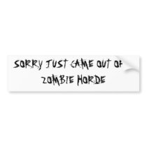 Zombies! Bumper Sticker