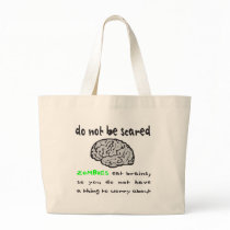 ZOMBIES EAT BRAINS T-SHIRTS AND GIFTS TOTE BAG