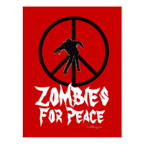Zombies For Peace Postcard postcards