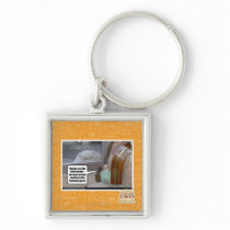 Zombies in the backyard key chain