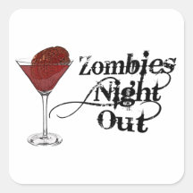 Zombies Night Out Sticker