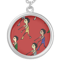 Zombies on Red Necklace