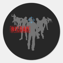 Zombies Round Stickers