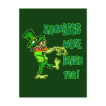 Zombies Were Irish Too! Leprechaun Zombies! Postcards
