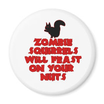 ZombieSquirrelpng Refrigerator Magnet