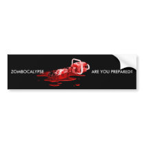 ZOMBOCALYPSE, ARE YOU PREPARED? bumpersticker