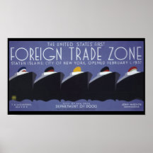 Zone de commerce extérieur posters