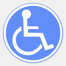 ZONE DE STATIONNEMENT DE FAUTEUIL ROULANT ADHÉSIF ROND