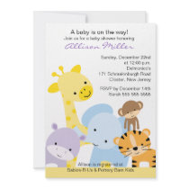 Zoo Animals Baby Shower Invitation