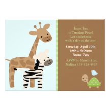 Zoo Animals Personalized Invitation