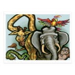 Zoo Animals Post Card