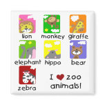 Zoo Animals Tshirts and Gifts Fridge Magnet