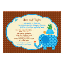 Zoo Baby Boy Shower Invitation invitations