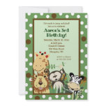 ZOO CREW Jungle Safari BIRTHDAY INVITE 5x7