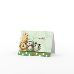 ZOO CREW Jungle Safari Folded thank you note cards