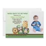 Zoo Crew Jungle Safari *PHOTO* Birthday 5x7 Invite