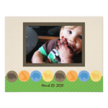 Zoo Dots Photo Thank You Note Personalized Invitation