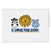 Zoo Friends T-shirts and Gifts Greeting Card