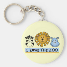 Zoo Friends T-shirts and Gifts Key Chain