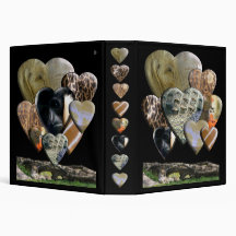 Zoo Heart Collage 3 Ring Binders