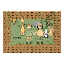 Zoo Safari Birthday Invitation
