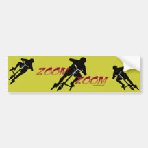 ZOOM ZOOM BUMPER STICKERS