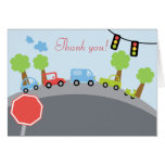 Zoom Zoom Cars Folded Thank you notes Greeting Cards