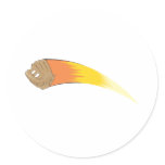 Zooming Baseball Catch Round Stickers