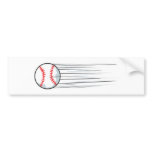 Zooming Baseball Hit Bumper Stickers