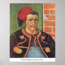 Zouave half figure by Vincent van Gogh Poster