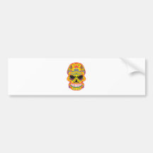 Zuckerschädel sugar skull auto aufkleber