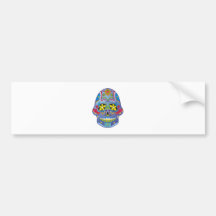 Zuckerschädel sugar skull auto aufkleber