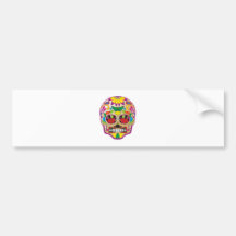 Zuckerschädel sugar skull autoaufkleber