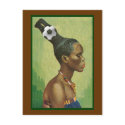Zulu Hairstyles in 2010 for lovers of soccer postcards