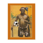 Zulu Warrior Chiefs soccer ball love Postcard
