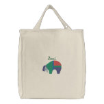 Zuni Bear Native American Symbol Design 2 embroidered bags