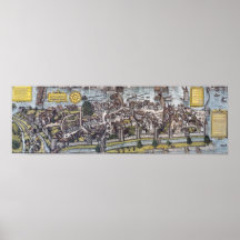 Zürich - carte 1576 poster