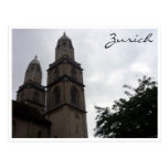 zürich grossmünster post card