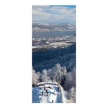 Zurich Switzerland Winter Rack Card Template