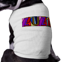 ZUZA ~ PERSONALIZED BIG LETTERS PET-WARE FOR DOGS! DOGGIE T-SHIRT