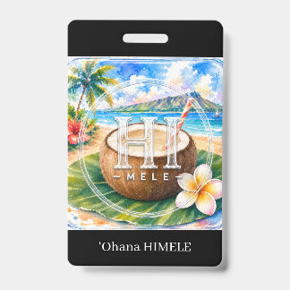ʻOhana HIMELE Name Badge Coconut