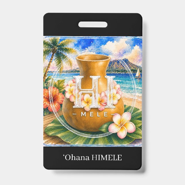 ʻOhana HIMELE Name Badge Ipu (Front)
