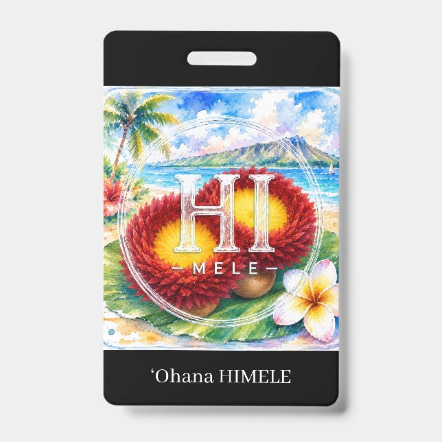 ʻOhana HIMELE Name Badge ‘Ulī’ulī (Front)