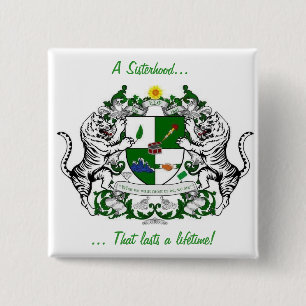 ΕΣΦ: A Sisterhood that lasts a lifetime Crest P 2 Inch Square Button