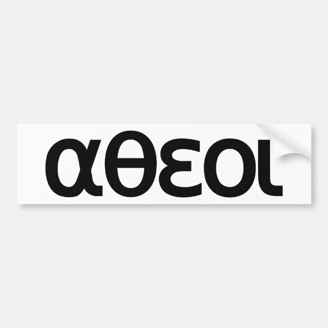 αθεοι (Atheoi) Bumper Sticker (Front)