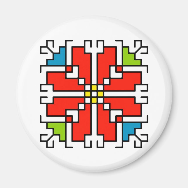 М0041 Magnet motif folklorique bulgare shevitsa ro (Devant)