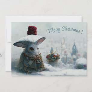 С de Noël paysage imaginaire lapin 3d invitation